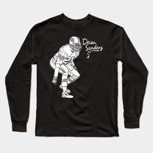 Deion Sanders | white vintage Long Sleeve T-Shirt